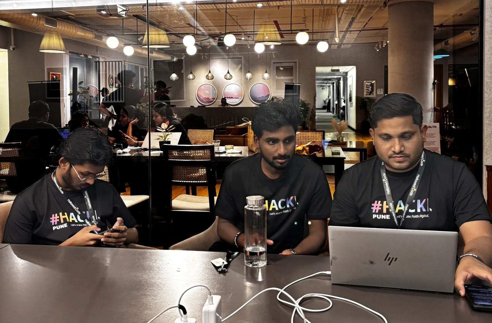 The Mental Health Portal (Gerah) team and their build, photographed during the hackathon
